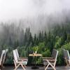 Forest Photo Wallpaper 3d Foggy Forest Landscape Murals Living Room Tv Sofa Bedroom Forest Wall Paper
