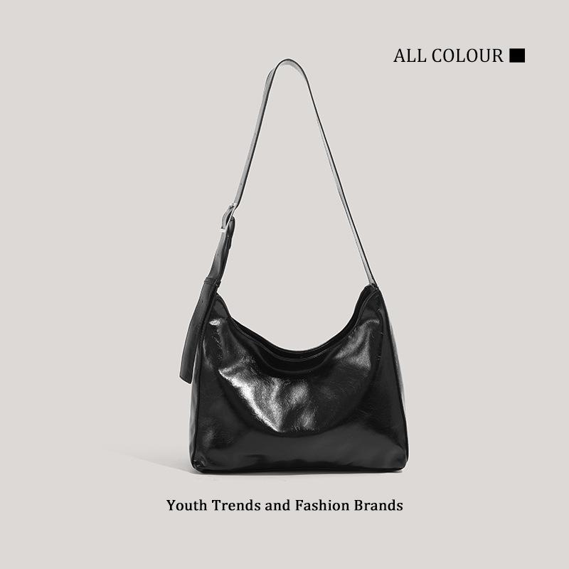 

Simple and large-capacity underarm bag women s new versatile commuter tote bag fashionable and elegant shoulder messenger bag чёрный