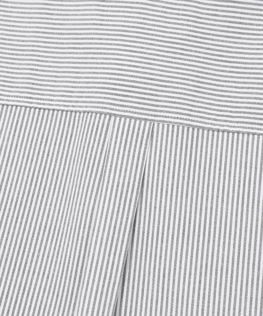 COVERNAT C Logo Oxford Stripe Half Shirt Grey