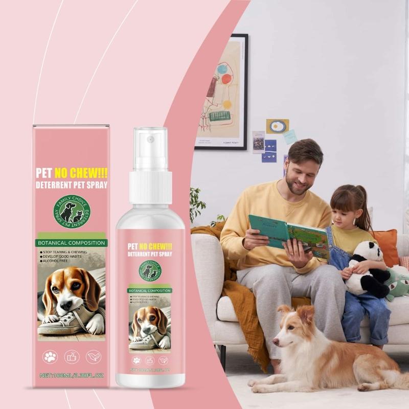 2 Bottle 100ml AntiChew Dog Sprayer Bitter  Solution for Stopping Pet from Chewing on Furniture and Household Items