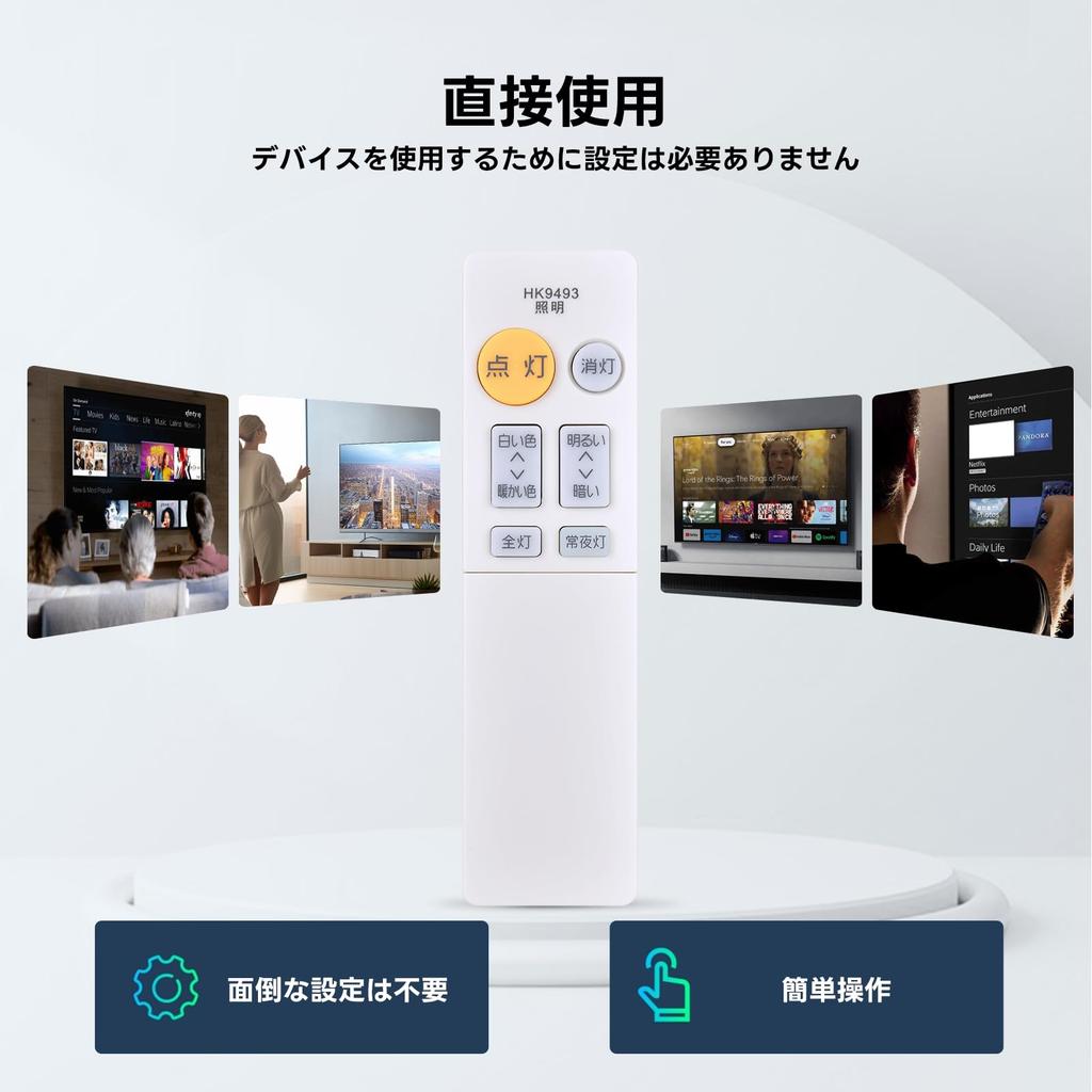 Ceiling Light Remote Control HK9493 for Panasonic Lighting Fixtures HK9493MM Compatible with HH-CA0611A, HH-CA0613AH, HH-CA0614AE, HH-CA0620AZ,