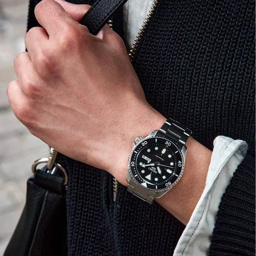 Seiko 5 Sports SRPD55K1 Czarna Tarcza Automatyczny Zegarek Męski