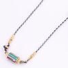 Vintage Graffiti Alphabet Necklace For Women With Copper Geometric Pendant And Colorful Cord