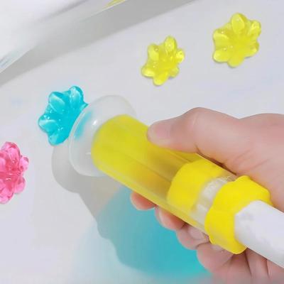 Flowers Gel Toilet Freshener Bowl Cleaner Flower Fragrance Air Perfume Aromatic Closestool Toilet Deodorizer Cleaning Supplies