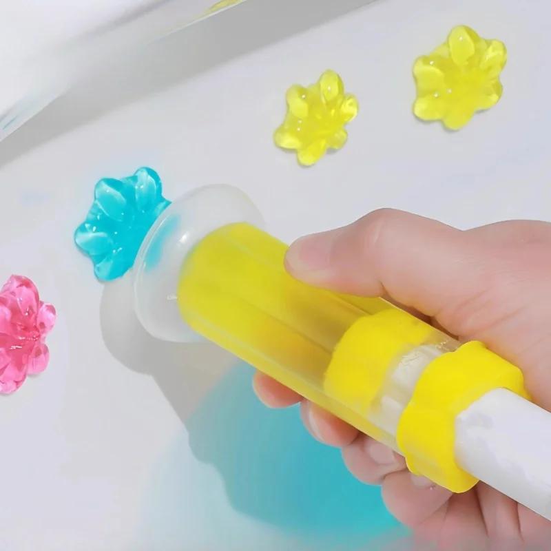 Flowers Gel Toilet Freshener Bowl Cleaner Flower Fragrance Air Perfume Aromatic Closestool Toilet Deodorizer Cleaning Supplies