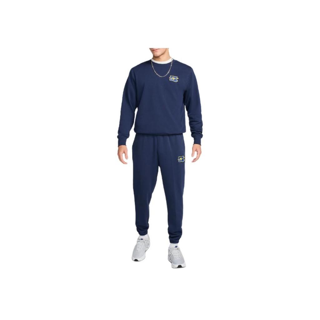 Nike Fitted Smooth Breathable Long Sleeve Sweatshirt Men tops Midnight-Navy Lightning FZ0765-410