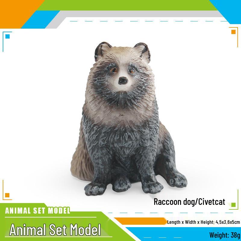 Wild Animal Nine-Tailed Fox Model Toy - Children s Cognitive Red, White, and Cat-like Fox Ornament