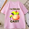 Im Feeling Gassy TShirt Featuring Fun and Humorous Cotton Short Sleeve Loose Streetwear Tshirt Unisex Humor Unisex Clothing Tops