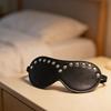 Faux Leather Eyeshade Couples Sex Toy Elastic Strap BDSM Blindfold Eye Mask for Sensory Deprivation Role Play Men Women Intimate Games