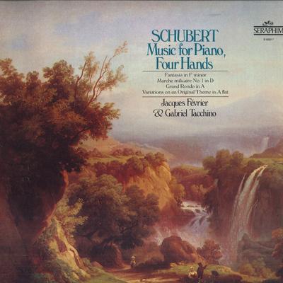 LP Record JACQUES FEVRIER GABRIEL TACCHINO  Schubert Music For Piano Four Hand S60317 SERAPHIM 1978 US Classical Used