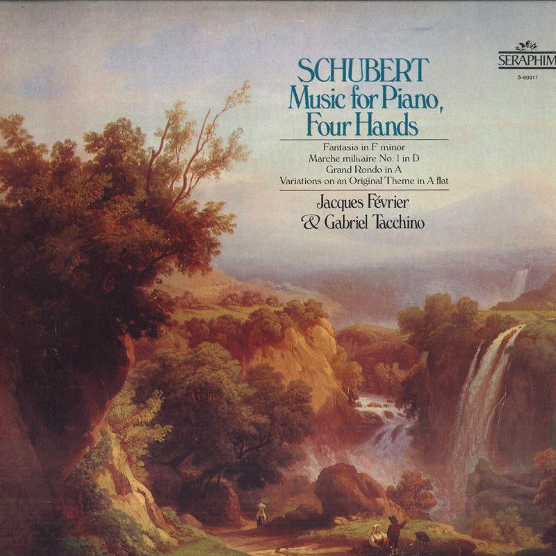 

LP Record JACQUES FEVRIER GABRIEL TACCHINO Schubert Music For Piano Four Hand S60317 SERAPHIM 1978 US Classical Used