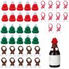A95I-Mini Christmas Knit Hats And Scarves Set 40 Pcs For Crafts, Tiny Santa Cap And Scarf Ornament Kit