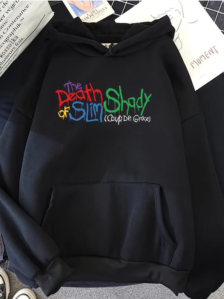 Unisex Casual Harajuku Style Pullover with Bold Geometric Print for Fall Winter Winter Apparel Geometric Pattern Hoodie