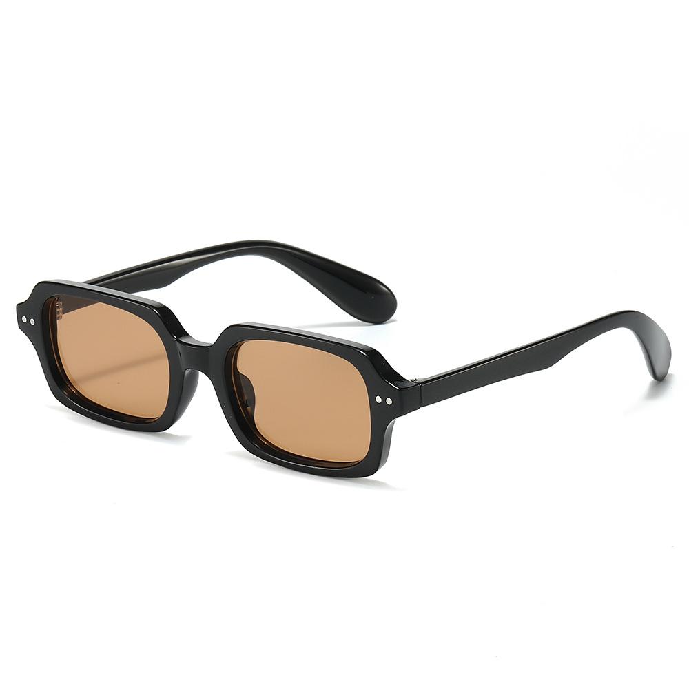 Timeless Retro High End Designer Style Edgy Punk Trendy Riveted Square Shaped Female For Both Male Sun Glasses