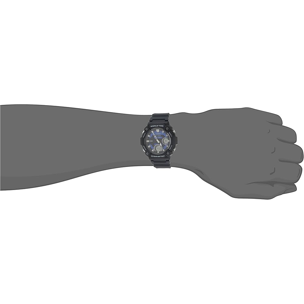 Casio Sports Watch AEQ120 Digital Display Water Resistant Blue Band