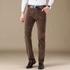 Pantaloni a coste autunnali da uomo in cotone spessi slim dritti elastici pantaloni casual da lavoro moda kaki abbigliamento maschile