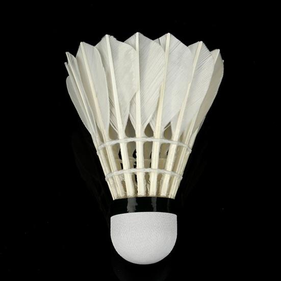 3/6/12 Stück Gänsefeder-Badminton-Federbälle, langlebig, hohe Elastizität, Badminton für Training und Unterhaltung