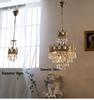 Vintage French Crown Crystal Chandelier - All-Copper Full Spectrum for Living Room, Bedroom, Entry, Bedside, or Wedding Décor.