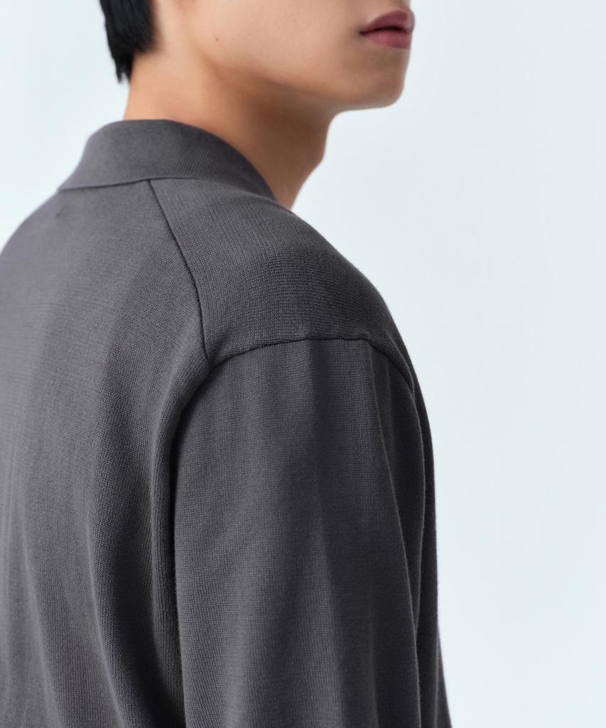 MUSINSA STANDARD Washable Supima Cotton Knitted Polo Shirt [Grey]