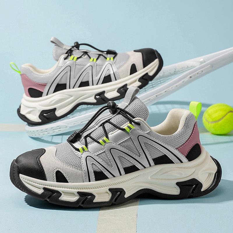 Casual shoes Outdoor casual running shoes Mesh breathable dad shoes Flying woven sneakers