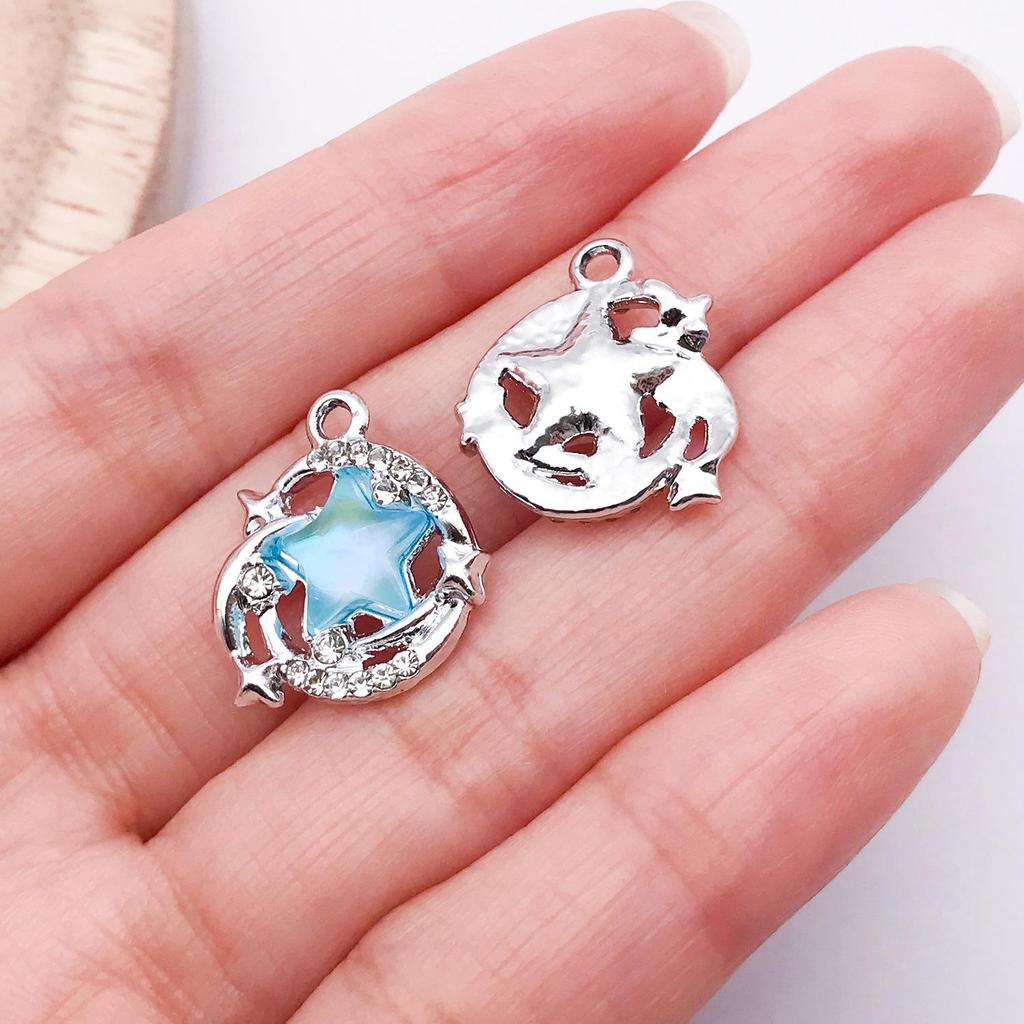 Star Moon Light Diamond Pendant Charm for DIY Jewelry Accessories