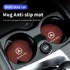 CRB1 Car Coaster Water Cup Bottle Holder Anti-slip Pad Mat Interior For Benz W202 W212 W126 W140 W168 W177 CLS GLE GLC GLS CLA