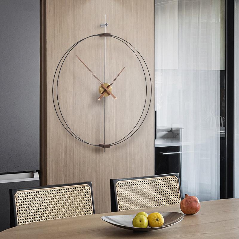 Round Simple Clock Wall Living Room Art Mural Interior Aesthetic Modern Wall Watch Minimalist Fashion Horloge Home Decoration