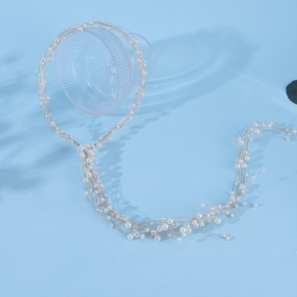 Imitation Pearl Fairy Hair Band Handmade Bridal Headdress Elegant Pearl Headdress Hair Accessories