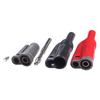 Cleqol Cleqee Red Black 4mm Stackable Banana Fully 4mm Banana Solderless Screwless Fixing DIY Connectors 10-Pack & Plugs, 1000V, Insulated, Jacks,