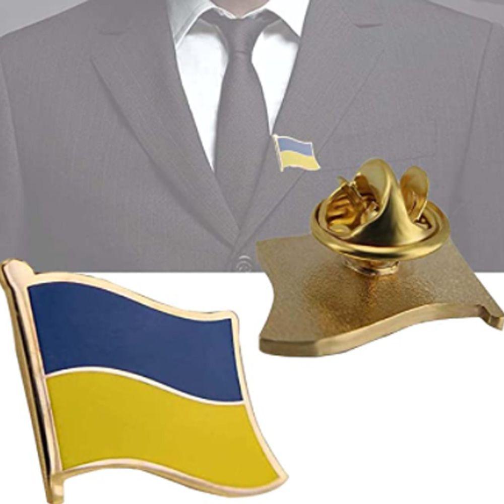 

Подарочный мешок, брошь, значок Украины, жесть, брошь Украина, брошь с национальным флагом, желтая синяя брошь