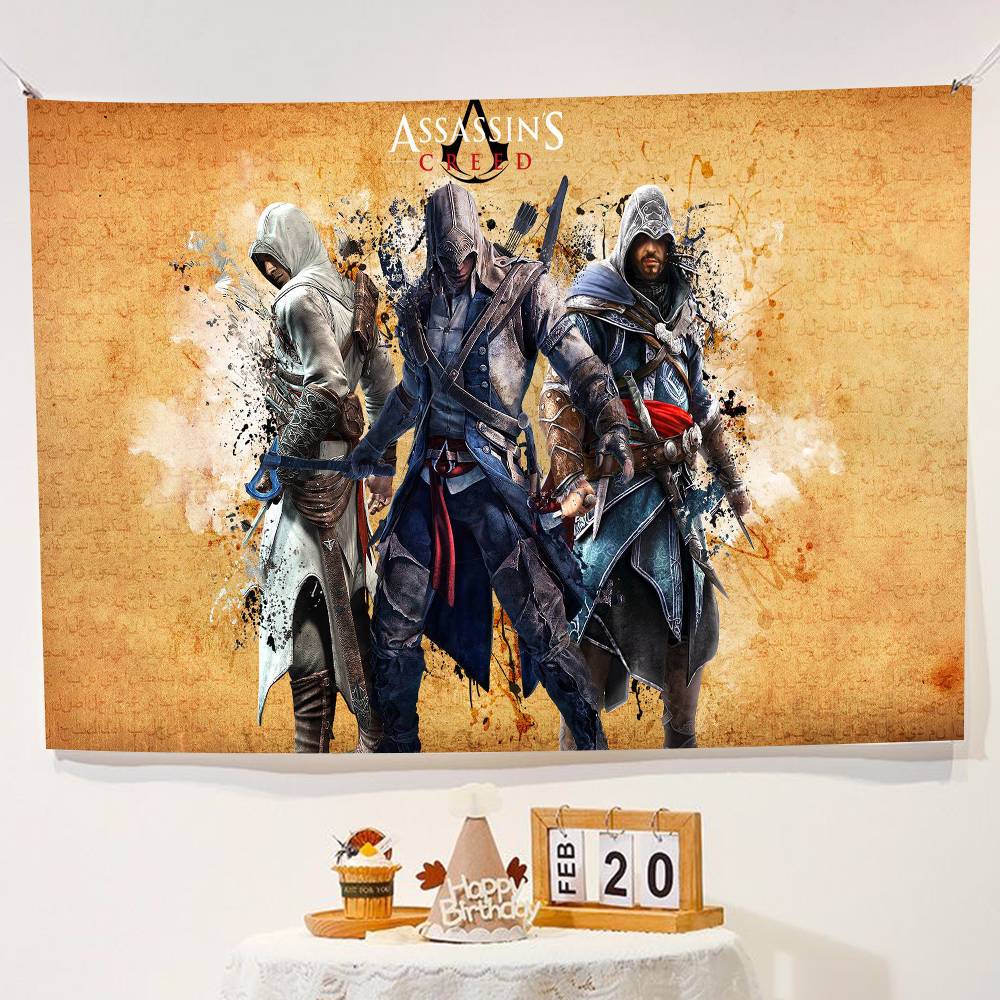 A-Assassin s Creedes Großes Banner Planeten Hintergrund Geburtstagsparty Dekorationen Wandteppich Zimmerdekor