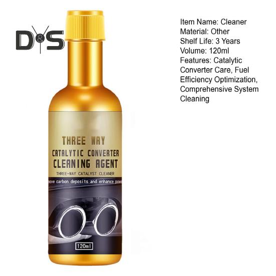 Catalytic Converter Cleaner 120ml Fuel Efficiency Enhancer Fuel And Exhaust System Cleaner Oil Additive Exhaust Pipe Carbon Removal Cleaner Auto