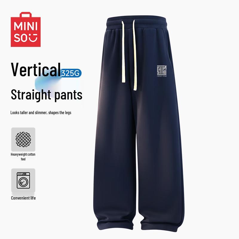 MINISO Men s Japanese Style Loose Straight-Leg Casual Pants M