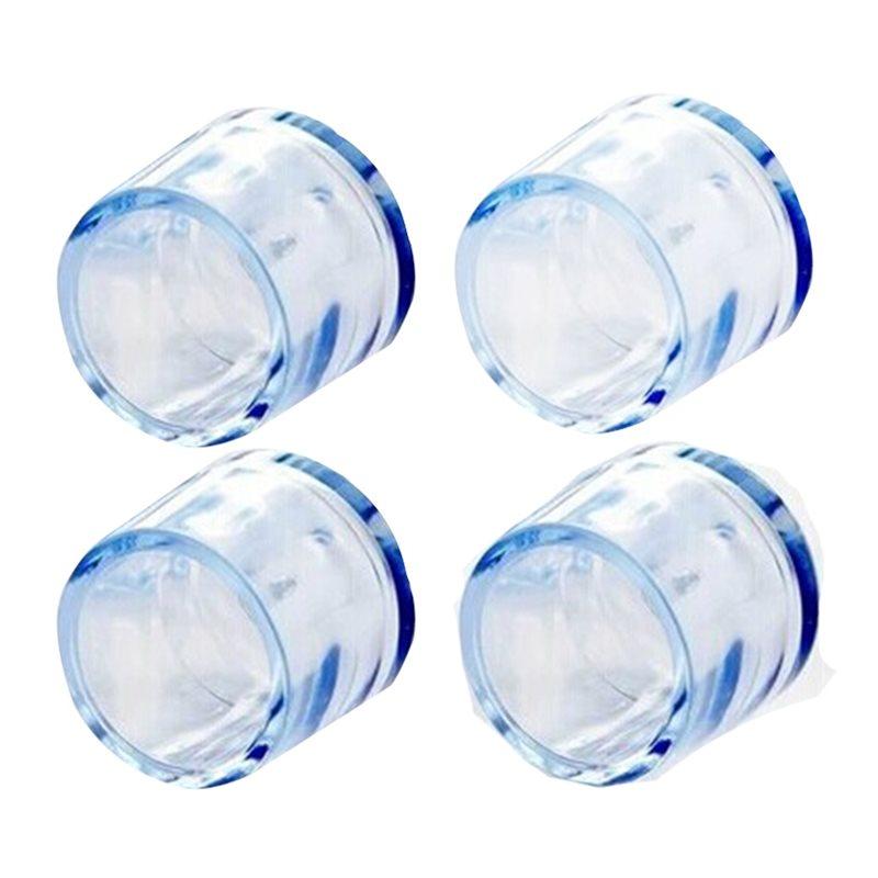 20Pcs Transparent Rubber Furniture Table Chair Leg Floor Feet Cap Cover Protector 15Mm