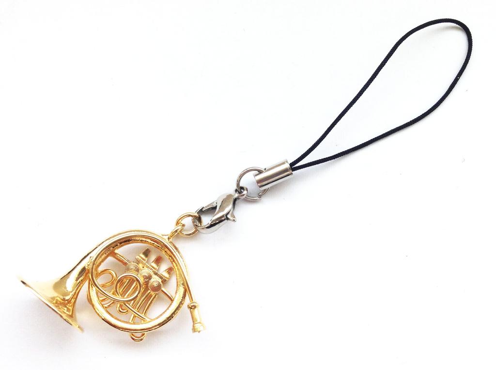 SUNRISE SOUND HOUSE Miniature Musical Instrument: Metal French Horn, 2.5cm (with string)