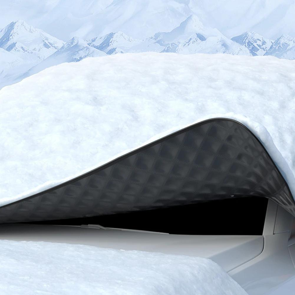 Car Windshield Snow Cover with 12 Magnets on The Inside Fit for Cars Trucks SUVs with Magnetic Closure