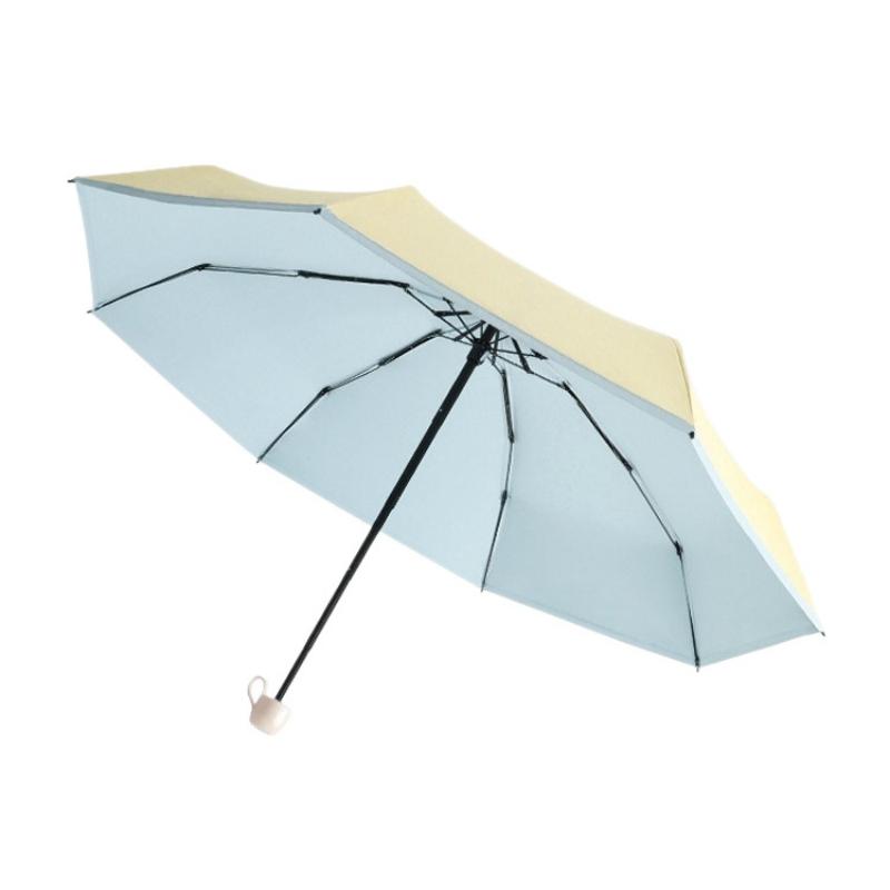 2026 Colorful Portable Sunshade Umbrella Five Fold Capsule Design Rubber Coated Compact Travel Umbrella
