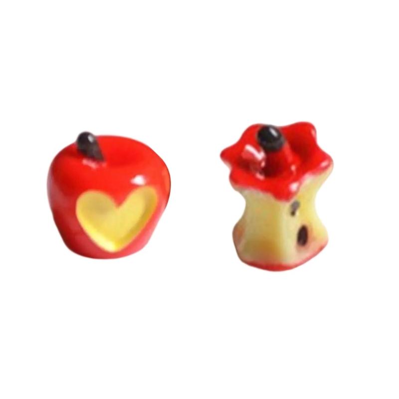 Stylish Red Apples Core Shaped Resin Jewelry Piece Accessories Perfect for Daily Wear, Parties, or as a Romance Gift