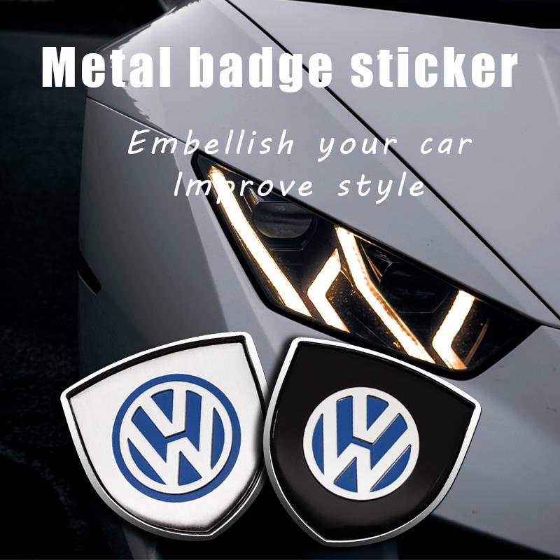 1/2Pcs Car Metal Badge Sticker Decoration Decal Emblem For Volkswagen Golf 7 5 4 6 Passat B6 Mk4 VW Mk7 Tiguan Gol R Accessories zw4
