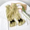 Sheer Mesh Arm Sleeve Tulle Lace Long Fingerless Gloves UV Protection Ice Silk Bowknot Sunscreen Sleeves for Party Outdoor Activities