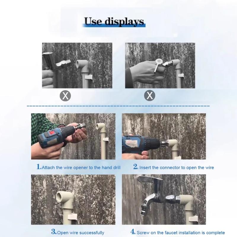 Water Pipe Internal Thread Opener Tapered Pipe Thread Tap Water Pipe Thread Opener For PVC Plastic Pipe Accessories