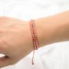 Women Bracelet Adjustable Braided Rope Faux Crystal Vintage Ethnic Style Hollow Out