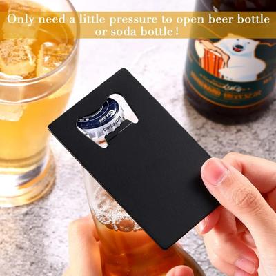 1pc Card Type Bottle Opener Portable Wallet Stainless Steel Beer Cap Screwdriver for Party Wedding Family Gathering Bar