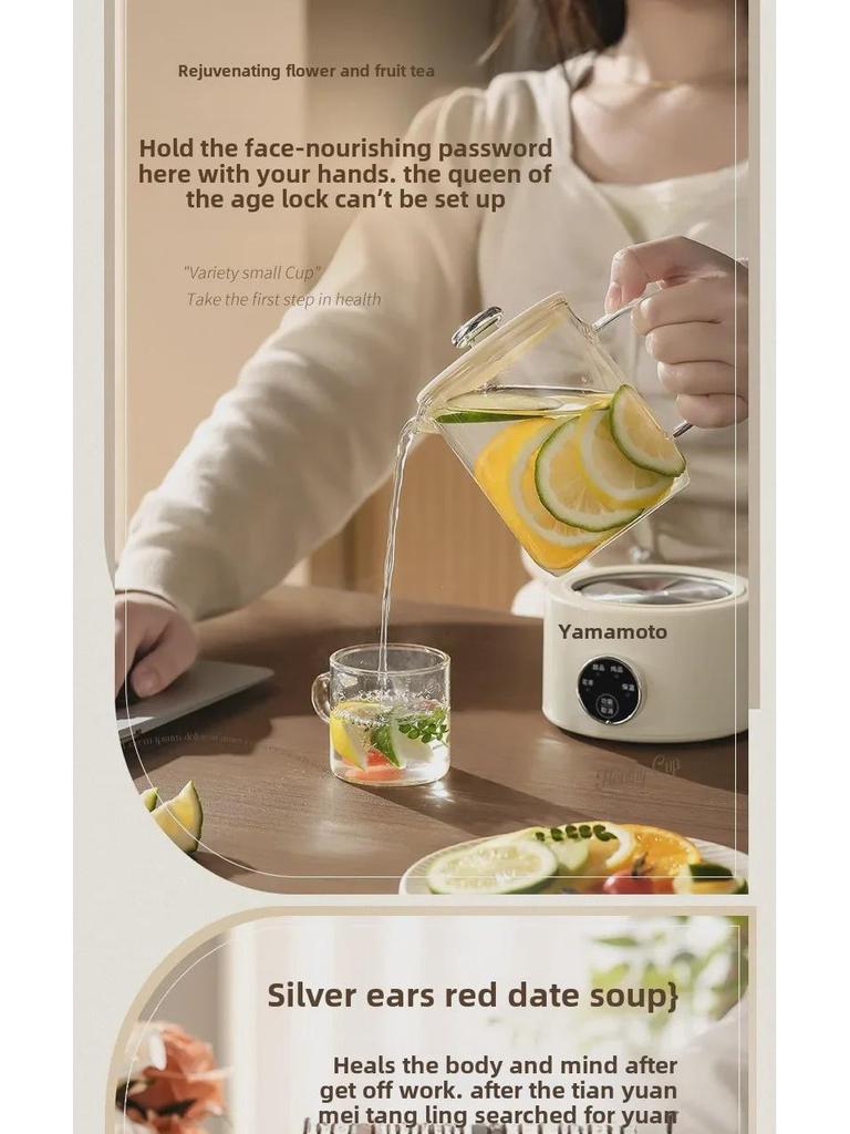 Yamamoto Multifunctional Mini Glass Teapot for Office and Home Tea Brewing