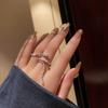 Fashion Cool Snake Shape Rings for Women Bijoux Adjustable Crystal Rings Weddings Party Zircon Gifts