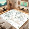 Decorative Artwork Theme Crystal Velvet Floor Rug Personalized Custom Name Text Warm Carpet Home Decoration