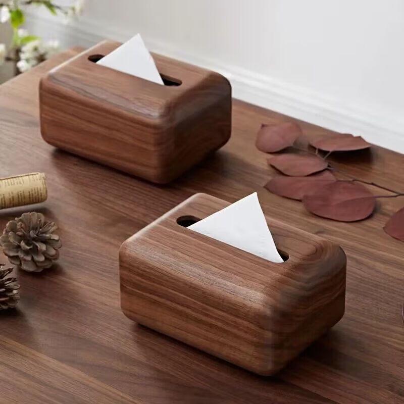 Jing Tong Black Walnut Wood Tissue Box
