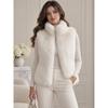 2026 Fall Womens Short Faux Fox Fur Vest Street Style Loose Sleeveless Coat