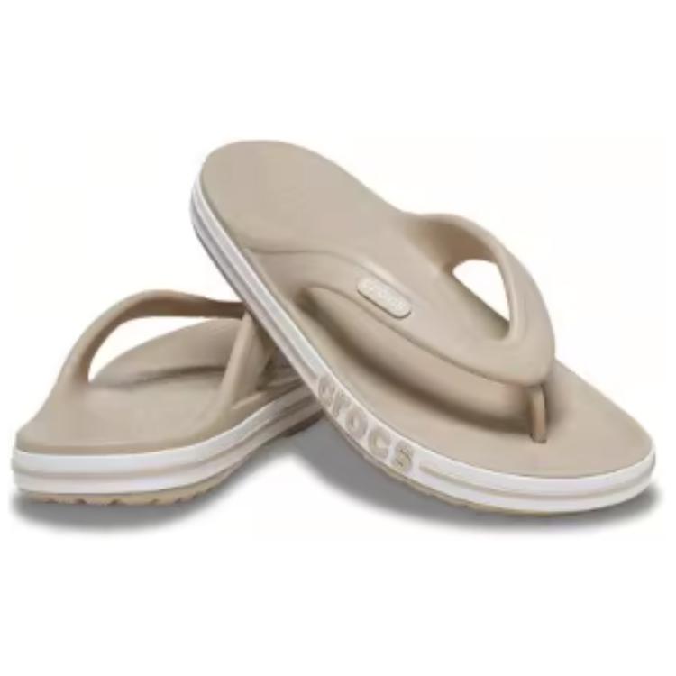Crocs Comfortable Fashionable Anti-Slip Flip Flops Unisex Footwear Off-White 205393-2V3