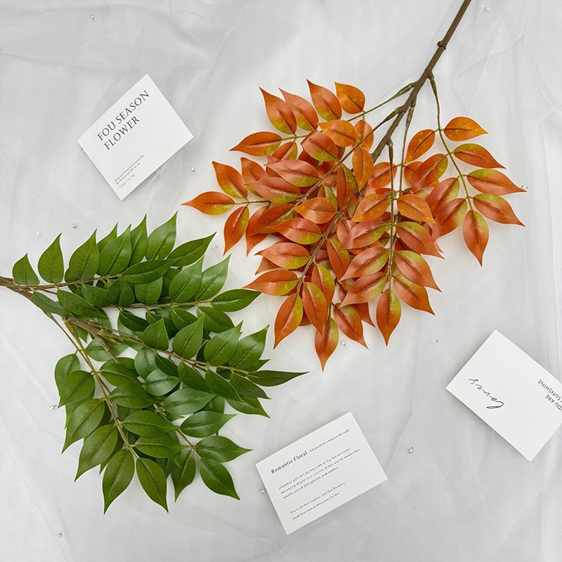 Faux Houseplant Home Decor With Silk Print Material For Living Room And Entryway